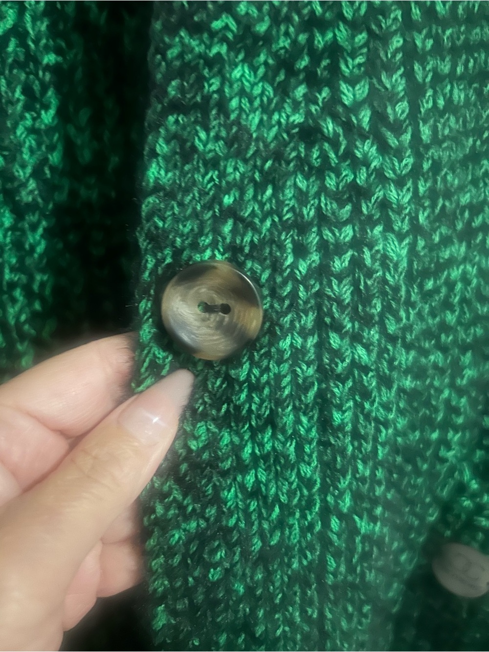 Cocomore Long Green Knit Women's cardigan - Picture 4 of 5